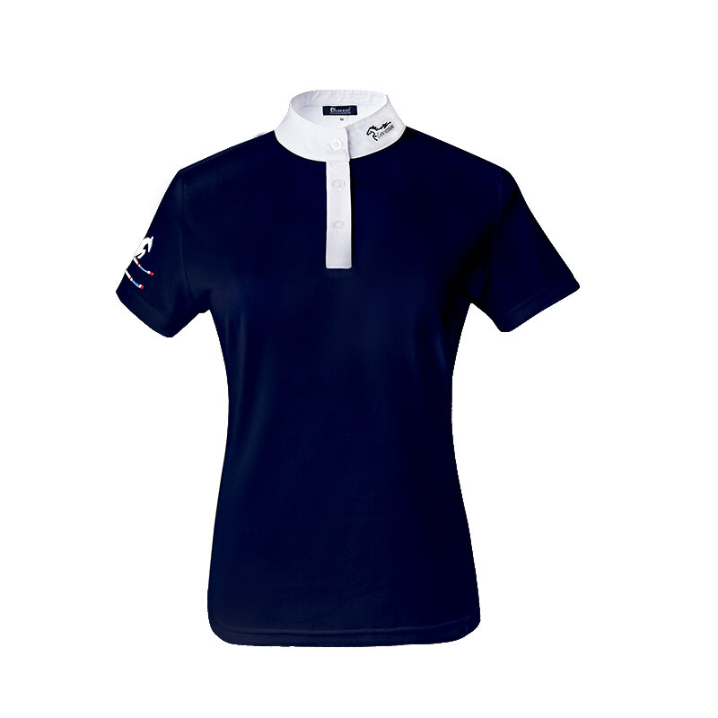 Женская футболка для верховой езды темно-синего цвета