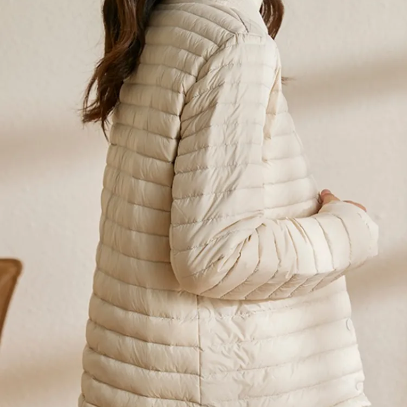 Lksk-女性のための軽量の薄いジャケット,スタンドカラー,短い,ファッショナブル,秋