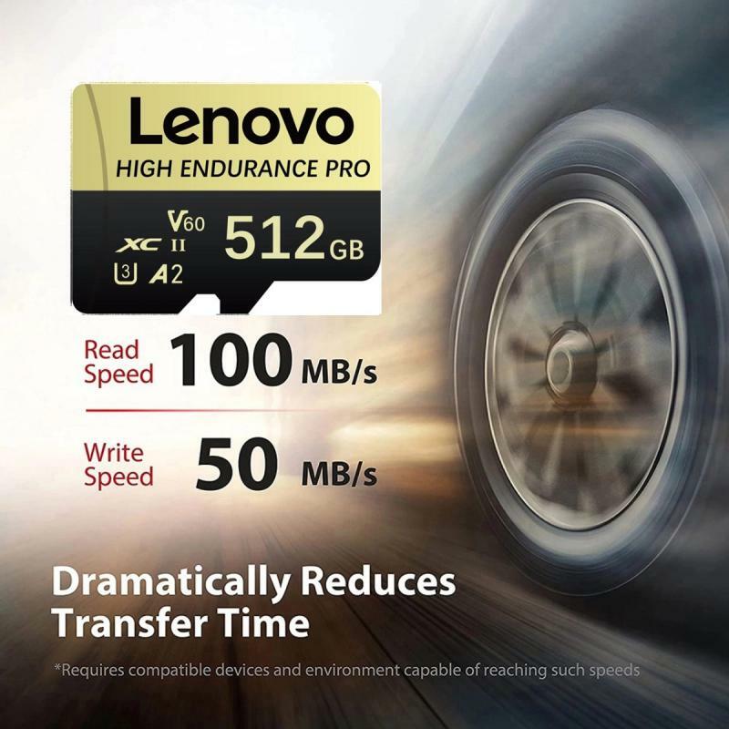 Kartu memori Lenovo 2TB, Ultra kartu memori 512GB 256GB SD/TF 128GB kartu SD 1TB kartu TF untuk ponsel Drone kamera Ps4 Ps5 PC