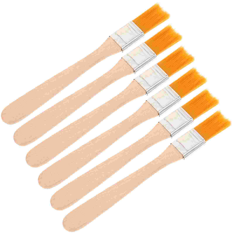 6 pezzi pennelli per pittura pennelli riutilizzabili piccoli con manico in legno vernice portatile in legno Nylon bambino