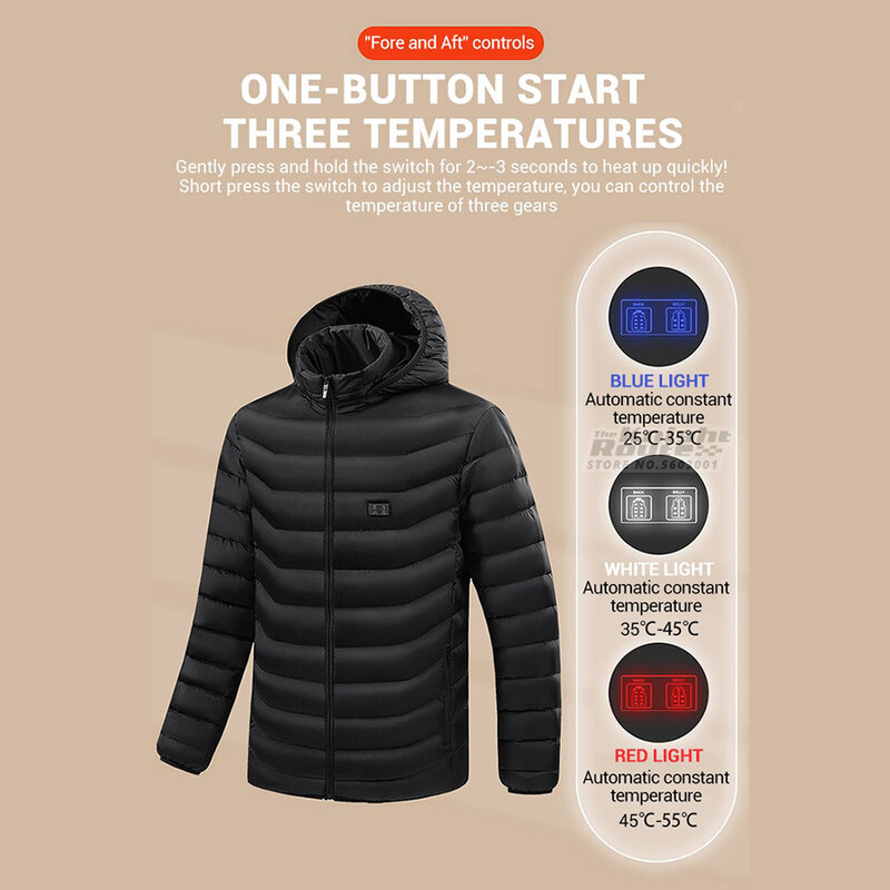 21 aree giacca riscaldata da uomo giacca da moto elettrica invernale da donna giacca riscaldante con gilet caldo USB gilet riscaldato cappotto sci escursionismo