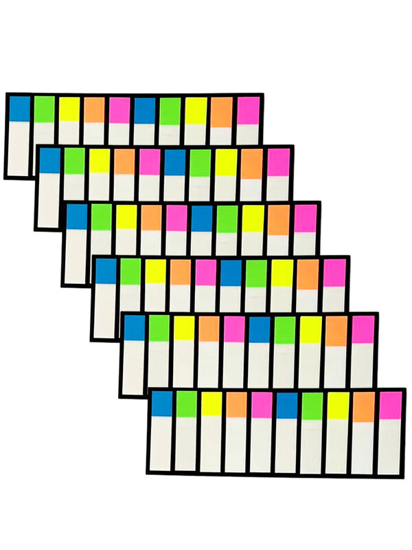 6 Sätze klassifizieren Dateien, die glattes Schreiben beschreiben farbiges Büro stilvoll beschreibbar reposition ierbar praktisch für Bücher klebrige Tabs
