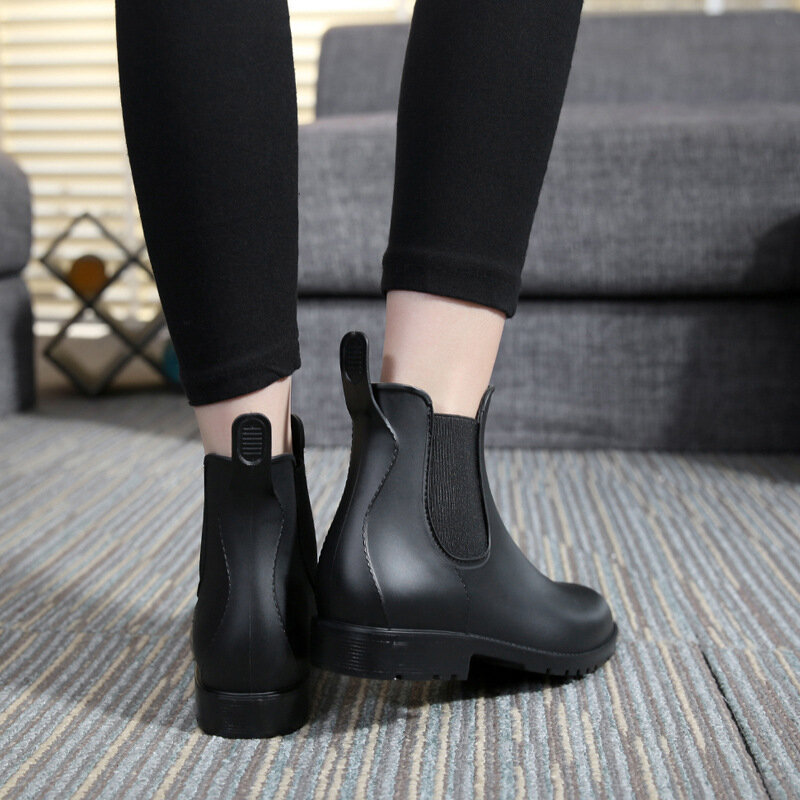 Comemore-Chaussures d'eau anti-ald imperméables pour femmes, bottes de pluie en caoutchouc pour filles, bottes de pluie courtes pour femmes, nouvelle mode StephanFashion, 43