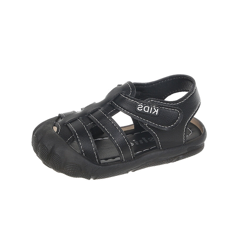 Sandálias de verão para bebé menina e menino, de couro genuíno, sola macia, sapatos de praia, para crianças em idade escolar, 2021