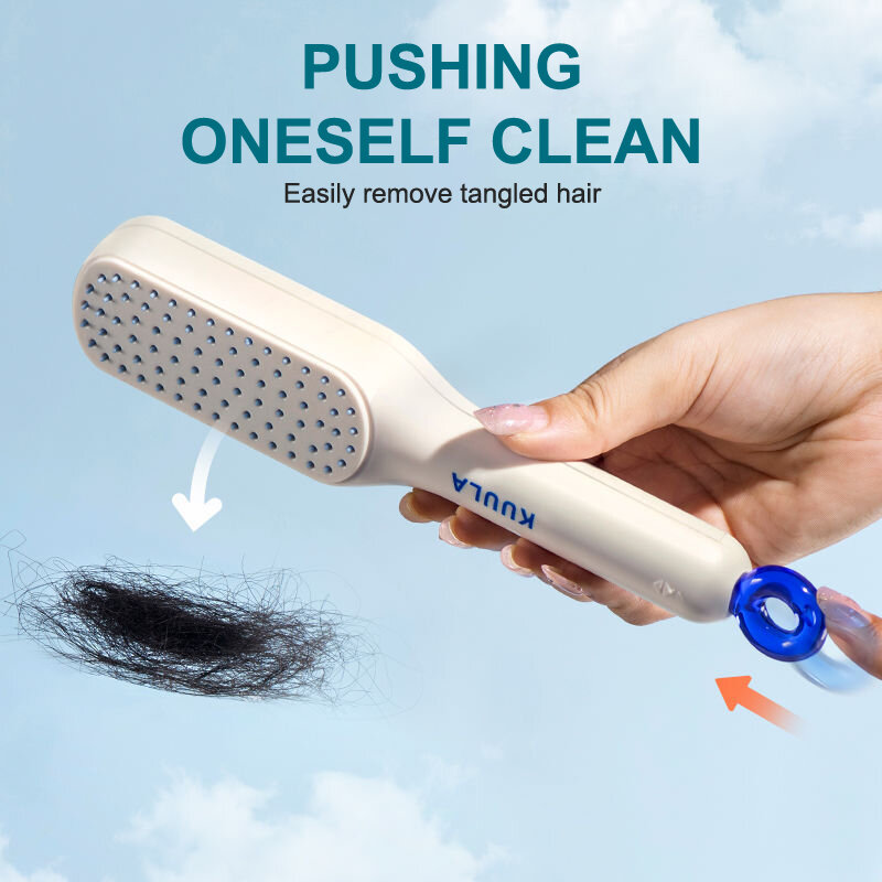 Self-Cleaning Anti-Static Massage Comb Telescopic Comb For Hair Scalp Cleaning Hairdressing Comb Women Anti-Static Massage Comb