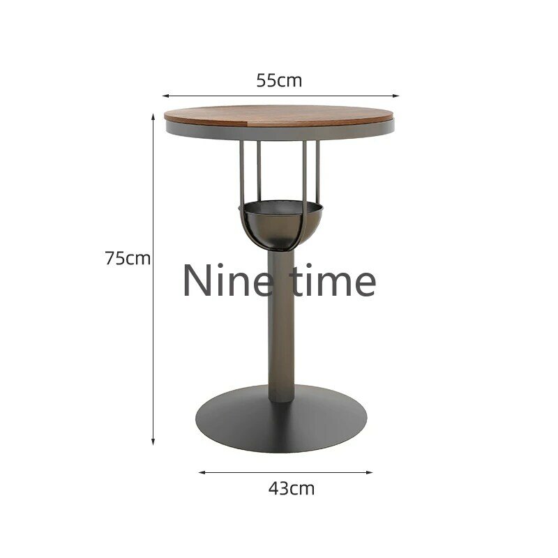 중세기 디자인 바 테이블, 나무 디자인, 음료 커피 바 카운터 테이블, 다이닝 라운드 거실 가구
