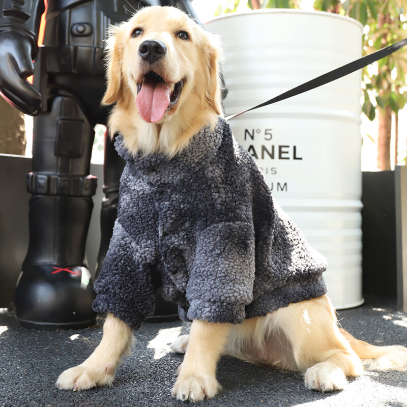 Hopet-大型犬用の厚手のウールジャケット,3xl-7xl,冬用の大きな犬の服,ミディ/大の防風ジャケット,ペットのアクセサリー