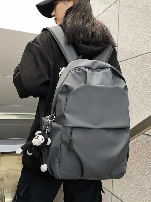Tas punggung pria kapasitas besar, tas komputer sekolah dan kuliah kasual tahan air kapasitas besar