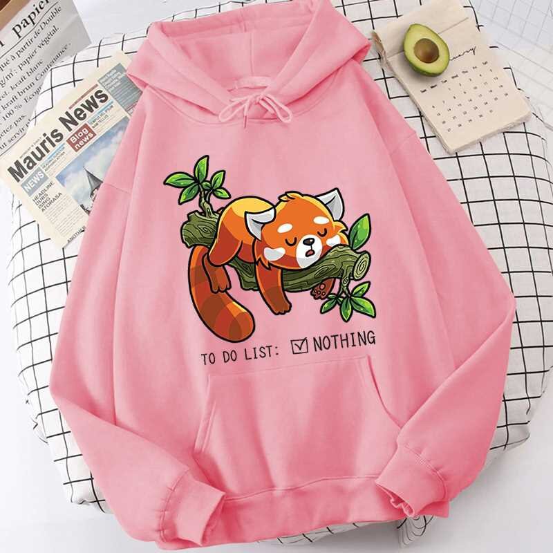 Funny Red Panda Printing Hoodies Fashion Women Men Autumn Winter Sweatshirt Ladies Streetwear Pullover