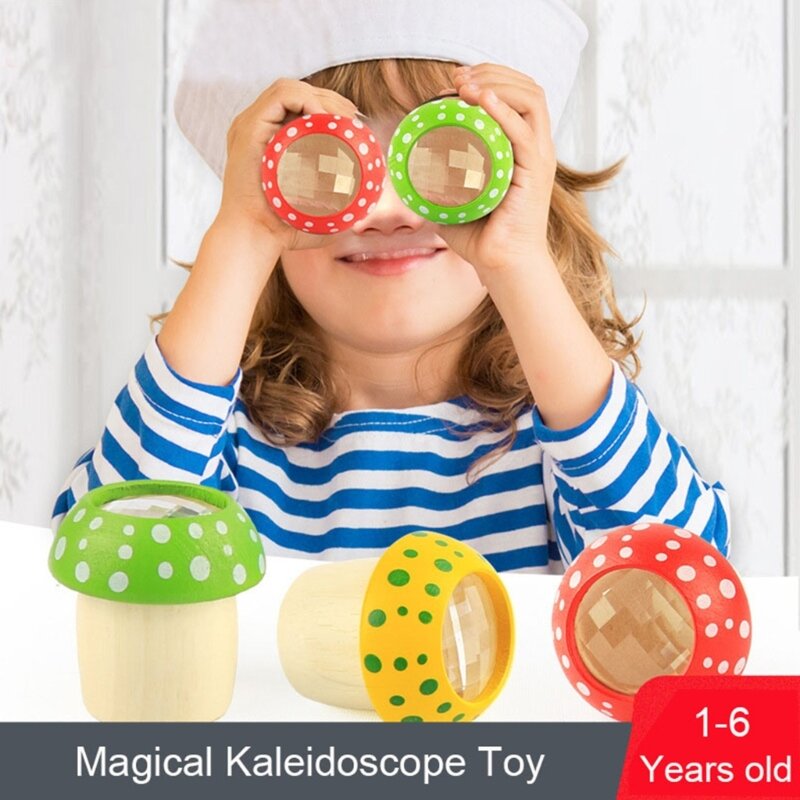 Caleidoscopio de juguete para niños, experimento de ciencia para la imaginación con reflejo de luz, regalo de cumpleaños seguro y duradero
