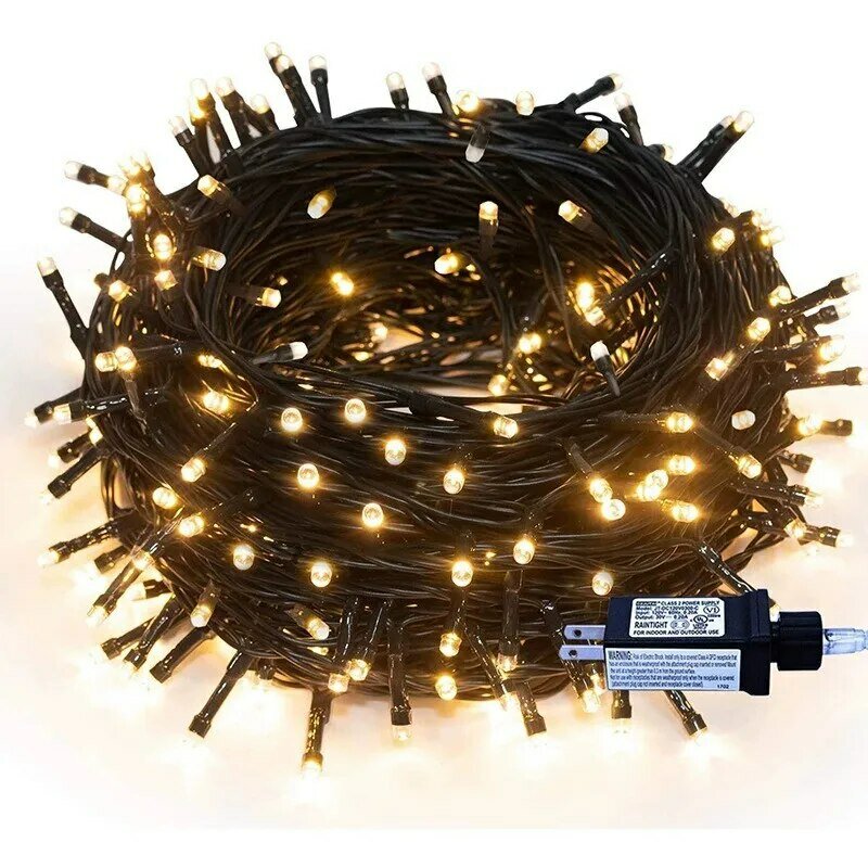 Tira de luces LED impermeables para exteriores, guirnalda para árboles de Navidad, fiesta de Navidad, decoración de boda, 10M, 20M, 24V, UE, EE. UU.