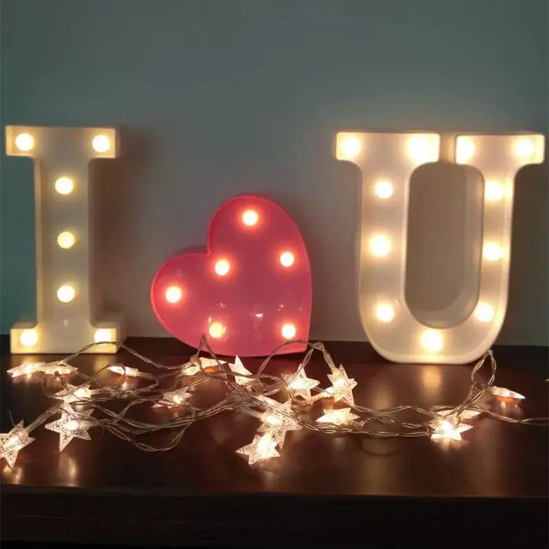 Светодиодный светильник с буквами s и цифрами, светодиодный ночсветильник, праздничный романтический светильник s LOVE 520 для свадьбы, вечерин...