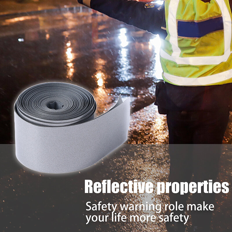 Stiker keselamatan reflektif, 5M panjang reflektif Film Transfer panas reflektif pita stiker untuk peringatan helm kaus besi keamanan reflektor stiker