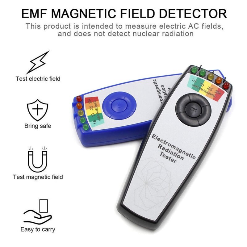 Electromagnetic Field EMF Gauss Meter Ghost Hunting Detector Portable EMF Magnetic Field Detector Gauss Meter