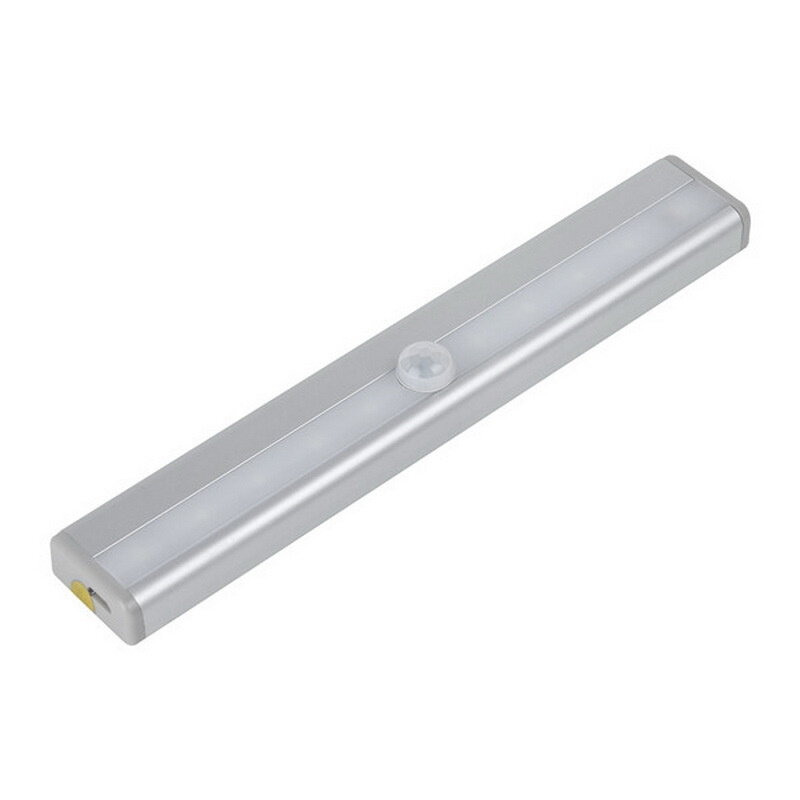 10 Led Pir sensore di movimento luce notturna luce bianca per armadio armadio libreria scale camere da letto bagno senza batteria