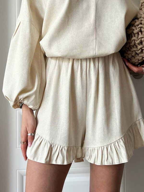 Женская Повседневная Хлопковая пижама Marthaqiqi, комплект из 2 предметов, Свободная Женская домашняя одежда