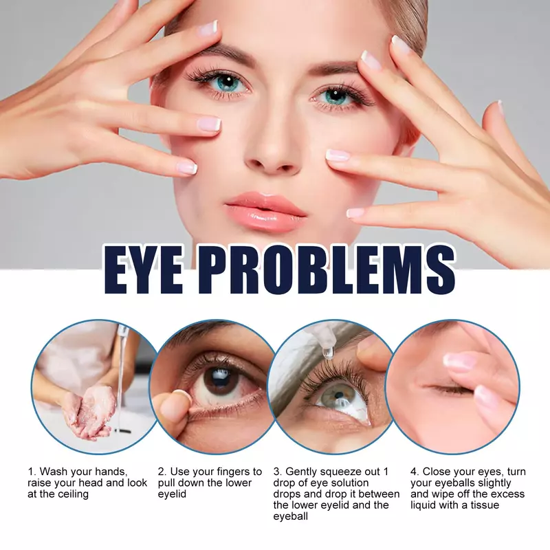 Tetesan mata untuk glasioma presbiopia mata merah kering kelelahan Visual meningkatkan penglihatan yang lebih baik memutihkan lensa cairan Perawatan Mata