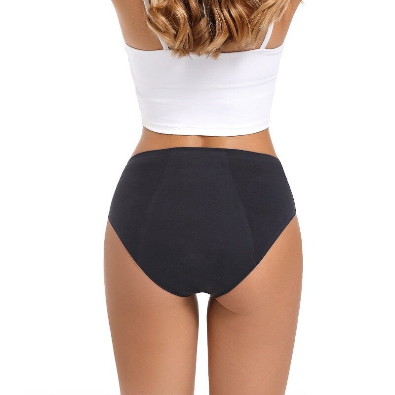 Plus-size Women's Mid-waist Underwear Menstrual Pants Skin-friendly Breathable Briefs