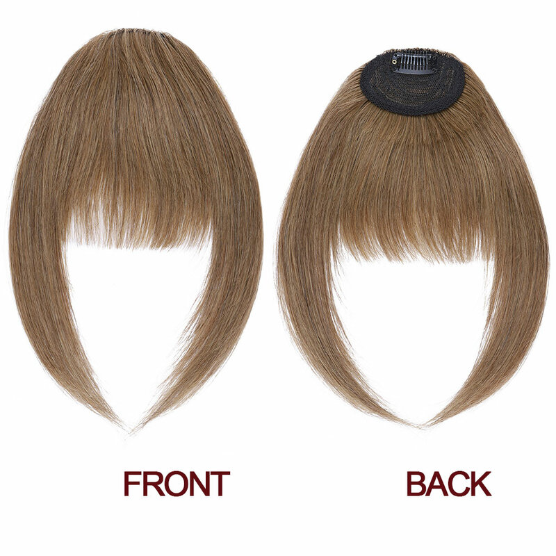 リッチなチョイス-女性のためのフレンチフリンジの髪,本物の人間の髪の毛,小さなフリンジ,自然な髪,茶色のブロンド,14g