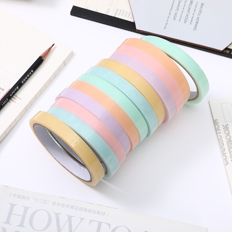Macaron Colored Sticky Ball Tape, Decompression Ball Tape, DIY Sticky Unzip Tape, Kids Relax Toy, Autismo e Ansiedade, 30m
