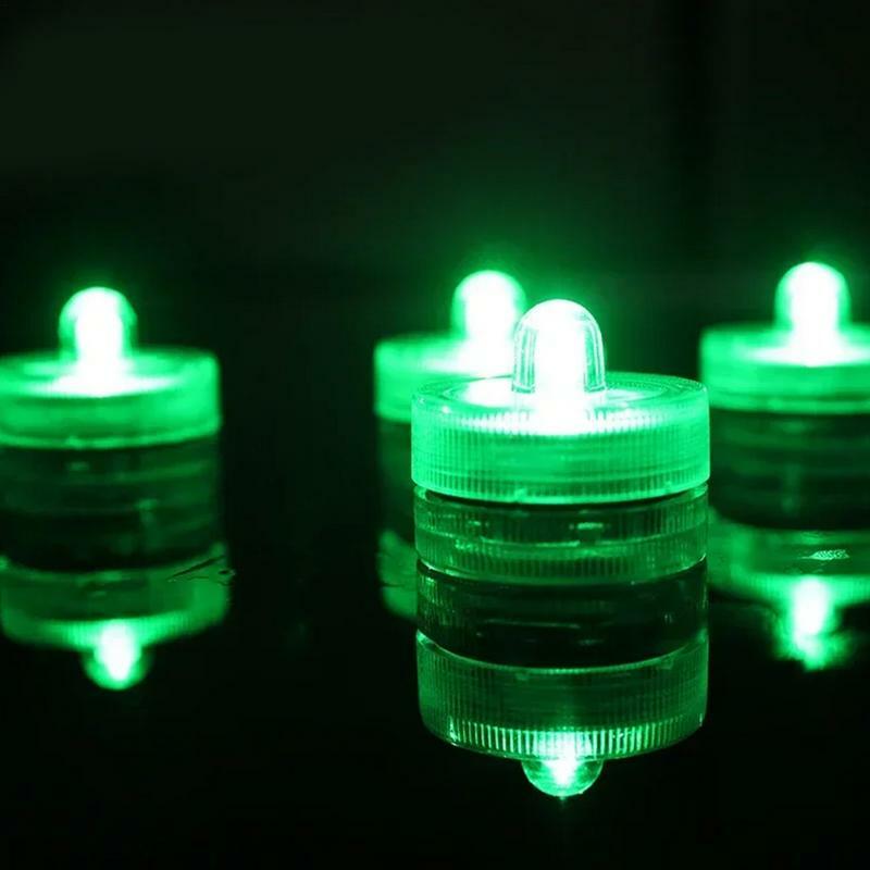 Luces de vela Led sumergibles, sin llama, funciona con batería, estanque, luces subacuáticas, luz decorativa para piscina y bañera