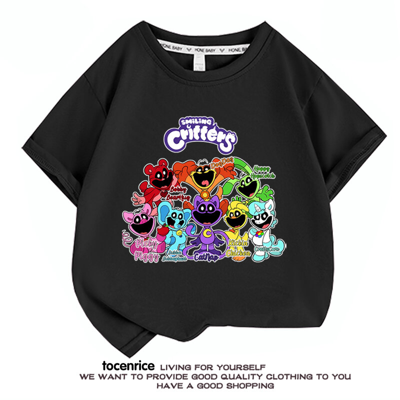 Sorridente Critters bambini t-Shirt gioco Tee Shirt Kid Cartoons Kawaii abbigliamento Casual Anime Boy Girl top top manica corta