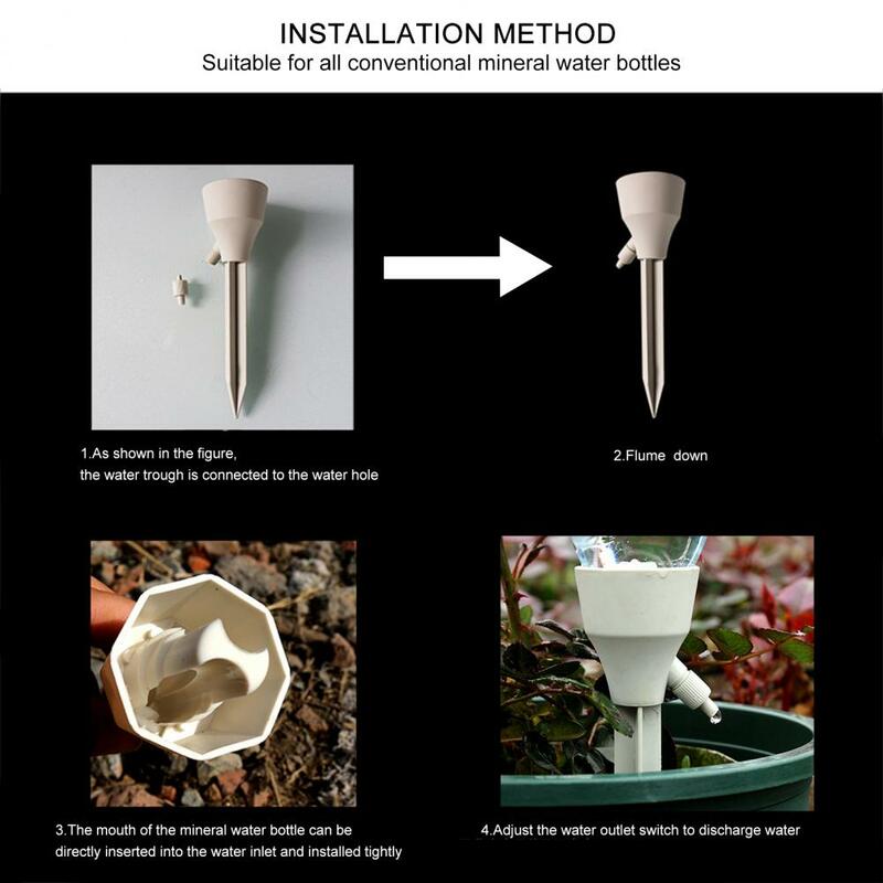 Tanaman penyiraman Spike otomatis Drip Volume yang dapat disesuaikan melindungi tanaman liburan plastik tanaman penyiraman saham untuk rumah kaca Supply