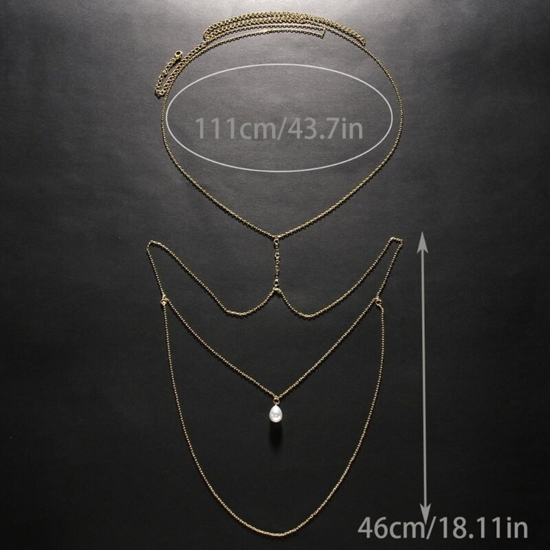 Женская задняя цепочка, длинное ожерелье, привлекательная цепочка для тела, ювелирные изделия для официальных случаев