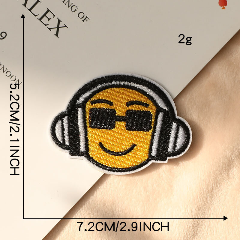 Stiker bordir Swag populer DIY Leon Panda, stiker es krim, perekat lencana besi pada tambalan, aksesori tas pakaian