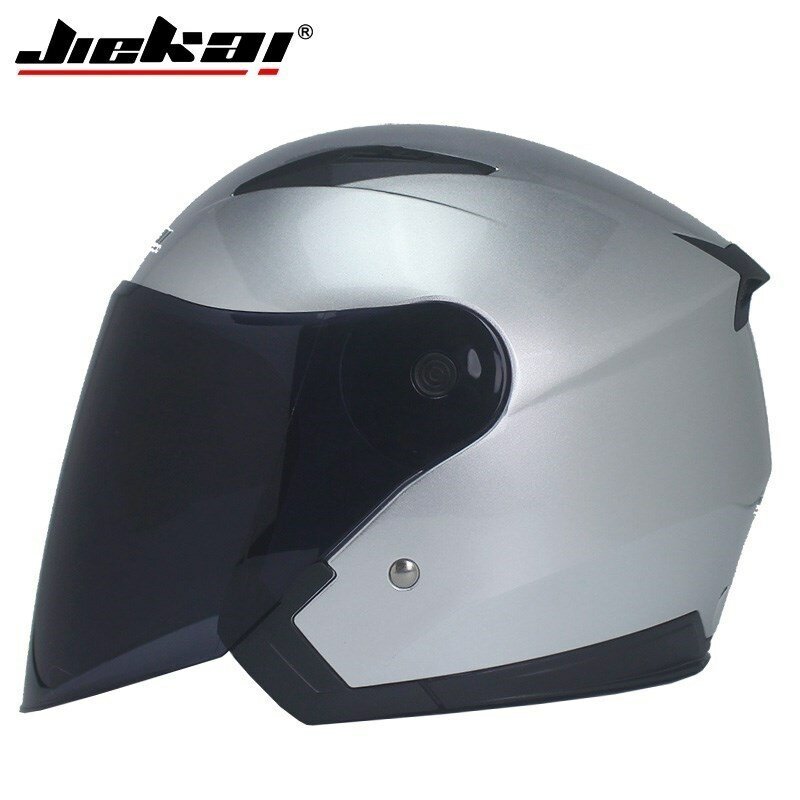 Jieka-정품 오토바이 헬멧, 유니섹스 스쿠터 안전모, 듀얼 렌즈 부착 가능