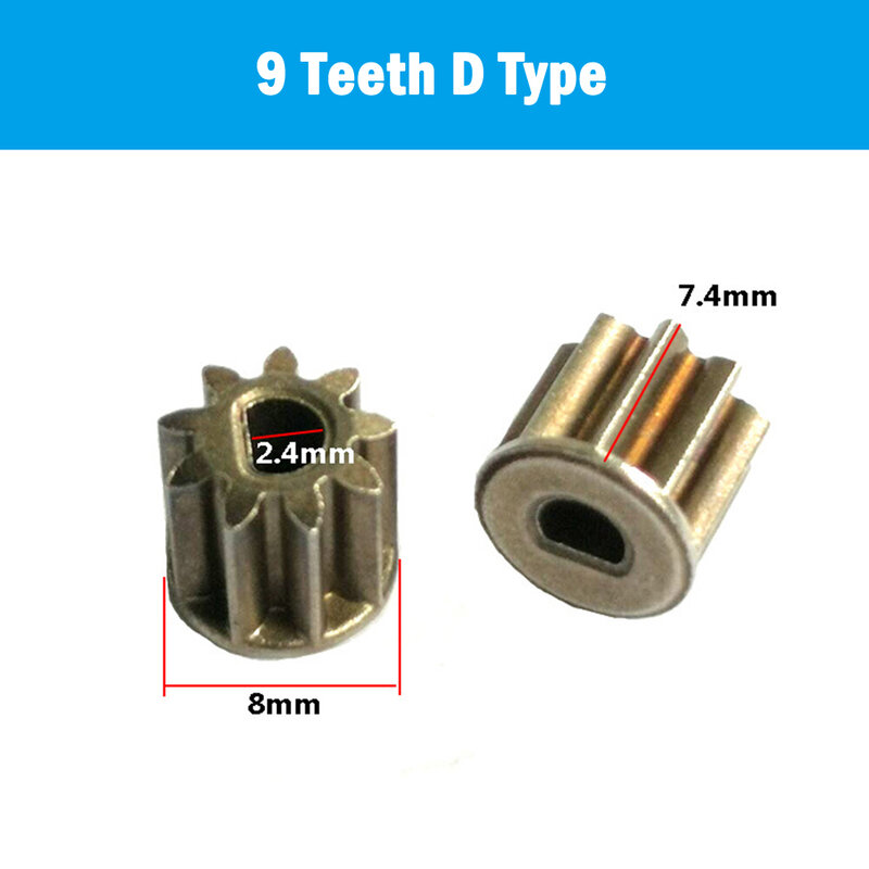 9Teeth 12Teeth Gear D Type Gear For Cordless Drill Charge Screwdriver 550 Motor Professional  Woodworking Tools Accessories