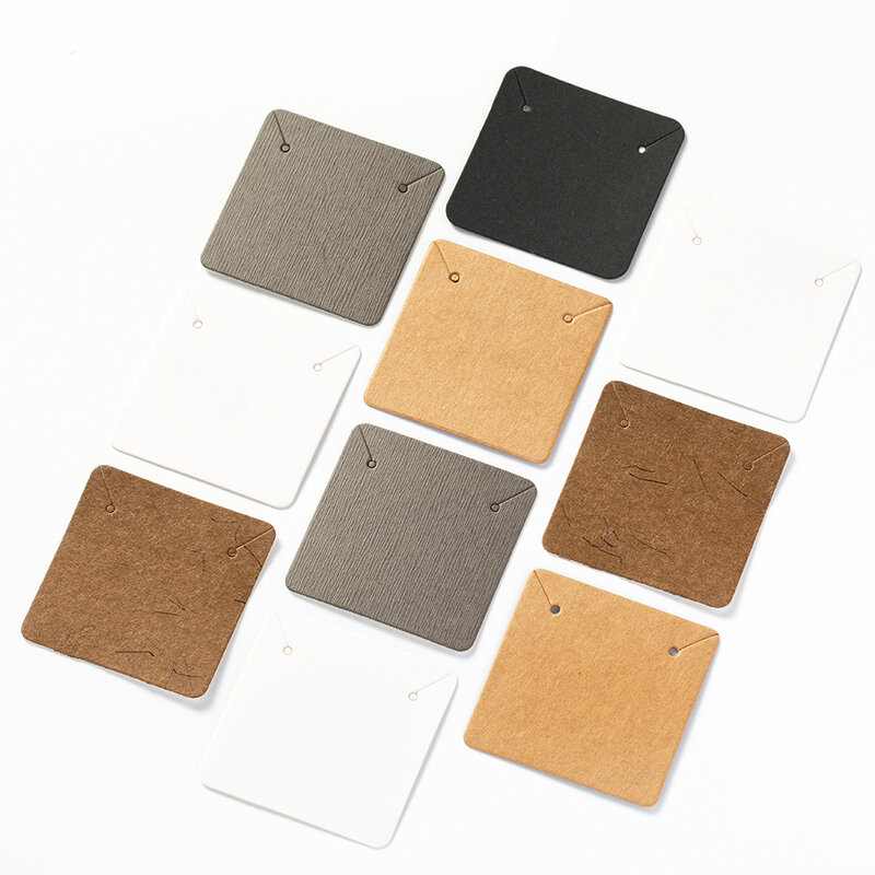 50 Stuks Oorbel Ketting Display Kaart Labels Label Karton Voor Sieraden Stand Houder Kleine Bedrijven Verpakking Materiaal Benodigdheden