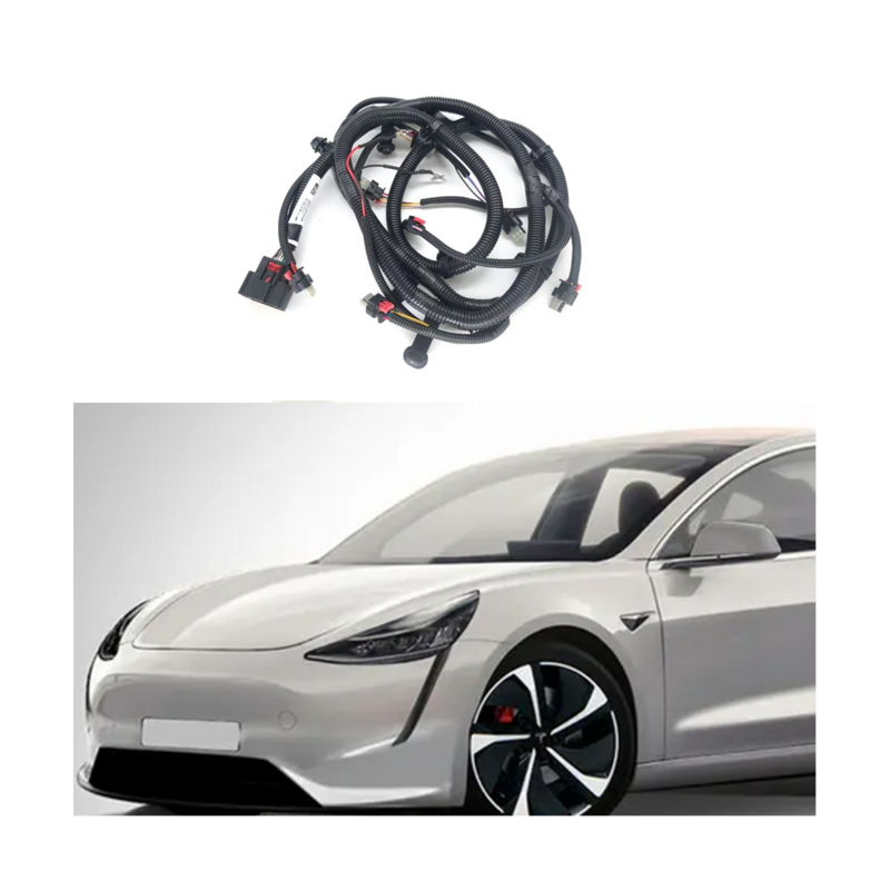 Car Front Bumper Reversing Radar Wiring Harness 2067958-00-B Belt Fog Lamp Interface for Tesla Model 3 2021-2023