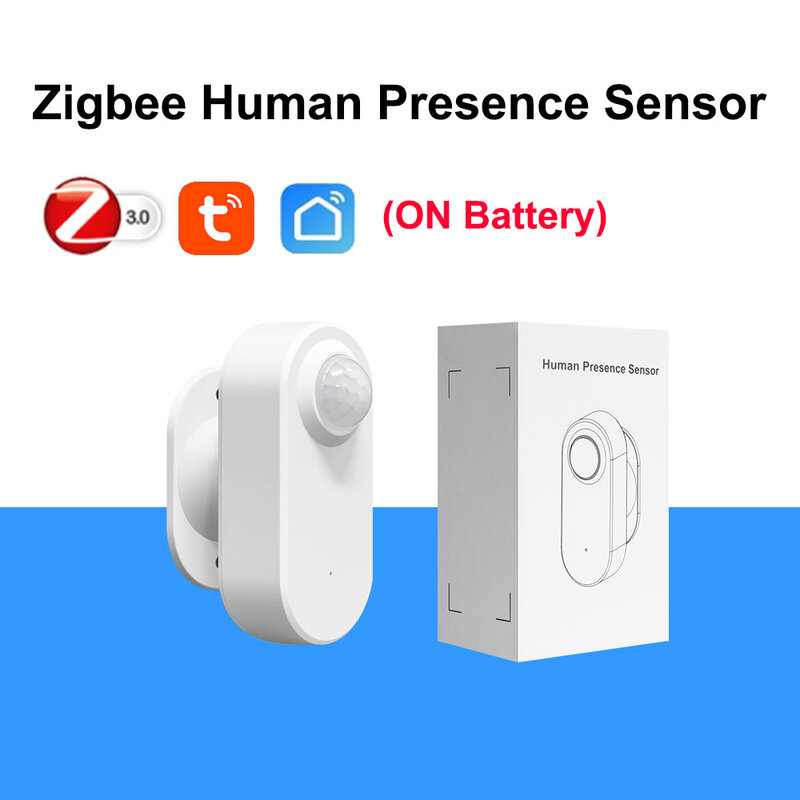 Detector de presencia humana Tuya Zigbee, detección de luminancia/distancia, Sensor de movimiento PIR inteligente, compatible con asistente de hogar Zigbee 2mqtt