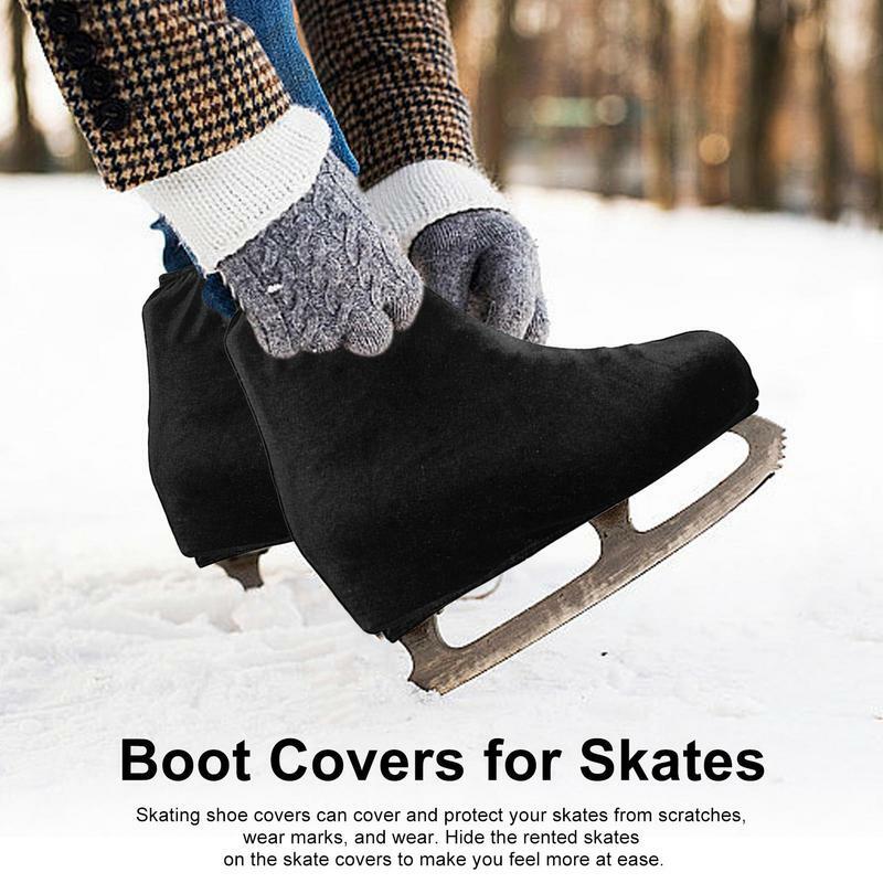 2023 Figure Skate Boot Covers Elasticity Flannel Skate Boot Covers For Roller Skating Ice Boot Protect For Skating Ice Roller