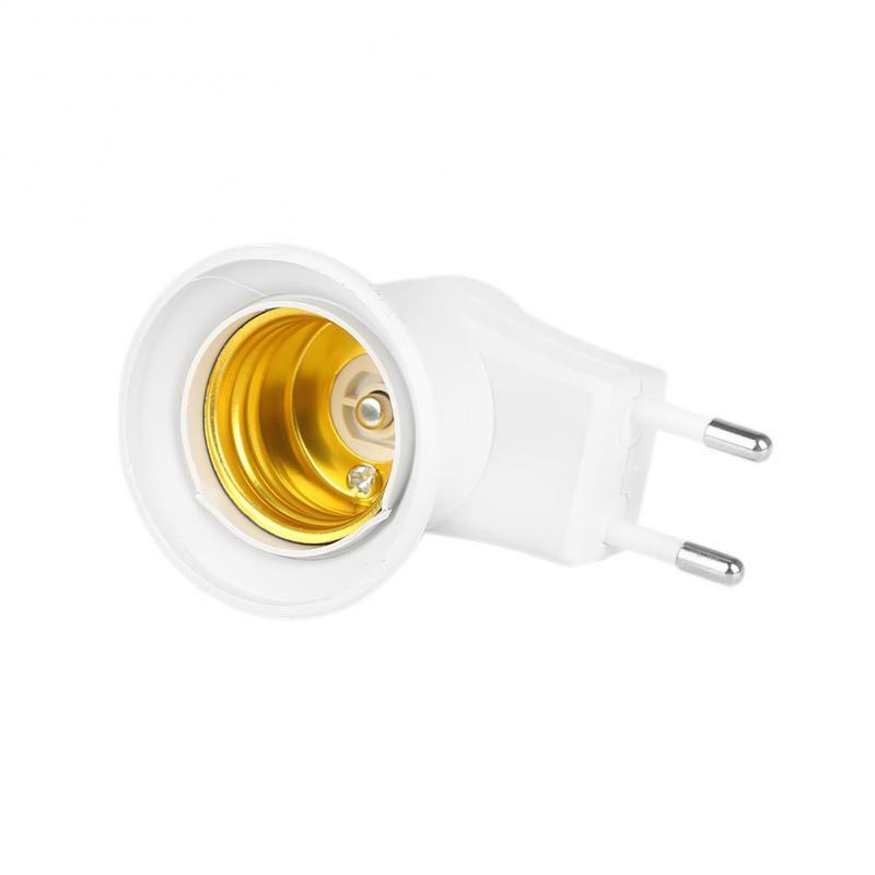 LED 조명 램프 전구 소켓 베이스 홀더, 유럽/미국 플러그 어댑터, ON/OFF 스위치, 흰색, E27