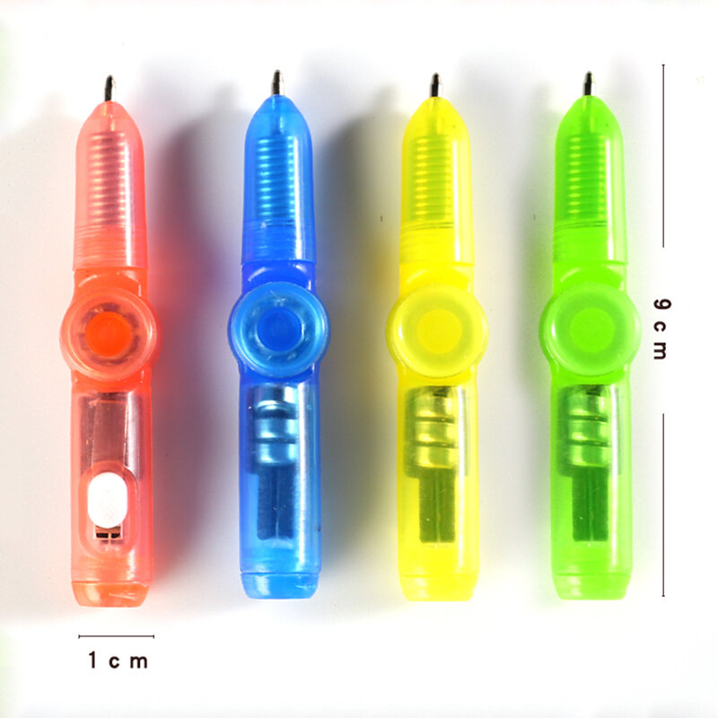 Interesting toy Fingertip Rotating spinner Gyro toy Pen Led Luminous  Gyro Pen Office ADHD EDC Anti Stress kinetic desk toy
