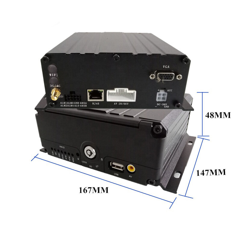Sistema de Vigilancia dvr móvil H.264, HD, 4 canales, con gps