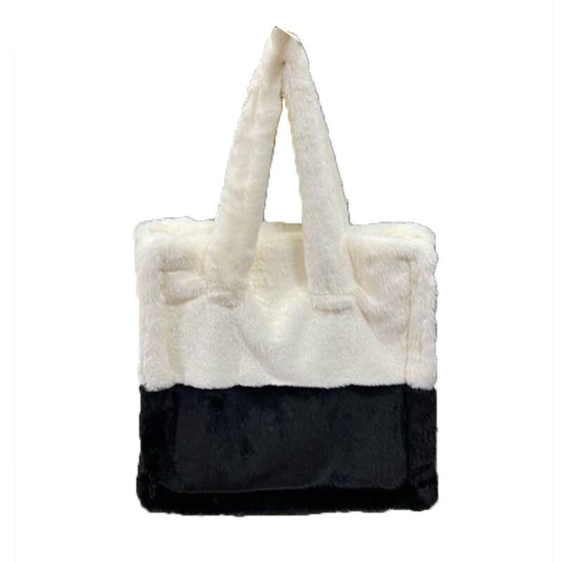 Moda grande borsa di lusso in pelliccia sintetica borsa da donna Designer Lady borsa soffice morbida peluche Shopping Bag mantieni caldo inverno Sac2021