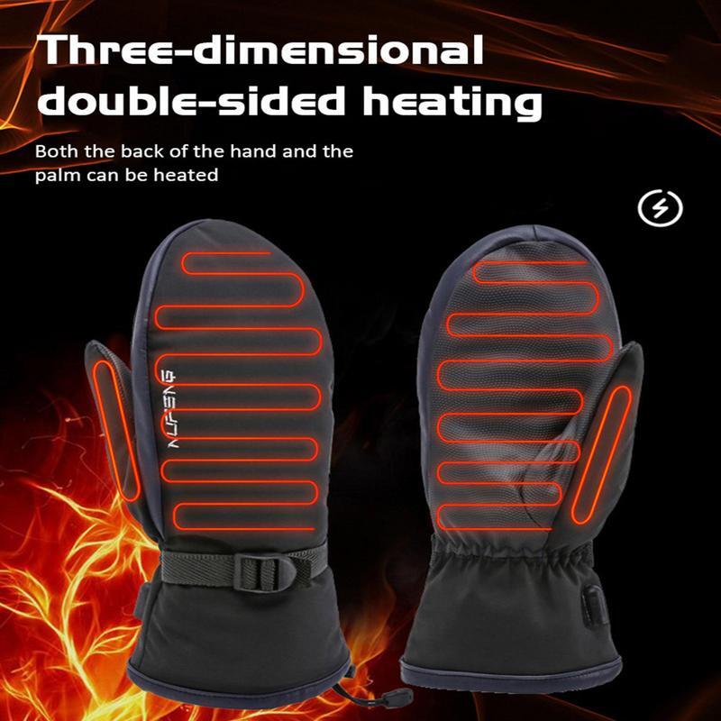 Warme Verwarmde Handschoenen Elektrische Verwarmde Handschoenen Thermische Warmtehandschoenen Waterdichte Verwarmde Handschoenen Voor Fietsen Motorwandelen