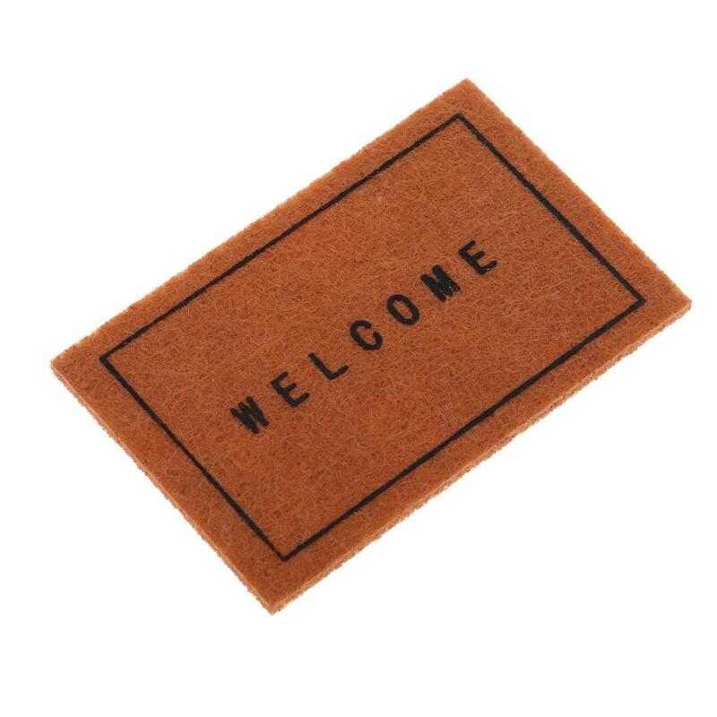 1:12 Scale Welcome Floor Covering Rugs Door Mat for Dolls House Miniature Room Decoration
