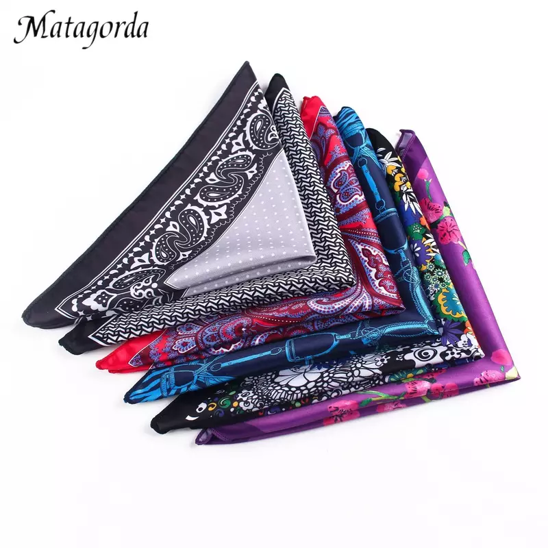Matagarda-Pañuelo cuadrado de bolsillo para hombre, accesorio de pañuelo de Cachemira con puntos, 23x23cm, envío gratis