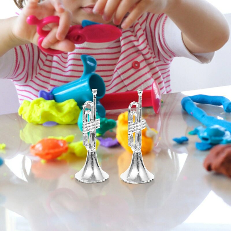 Kids Trumpet: Musical Wind Instruments Ornament Trumpet Model Performance Prop Toddlers Development Toys For Kids Toodlers