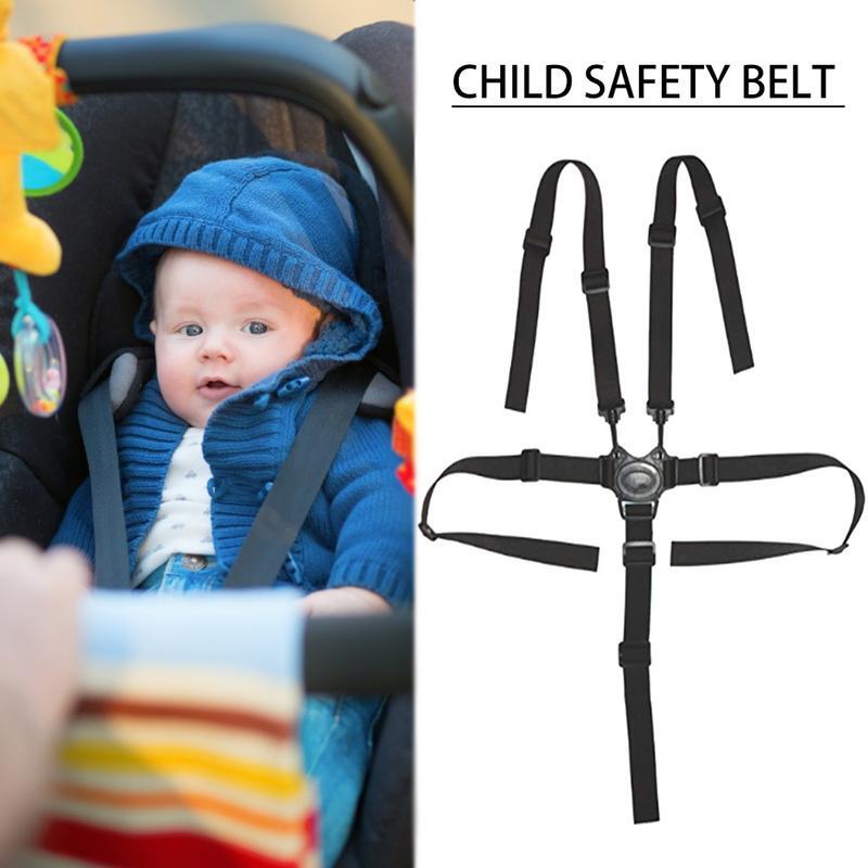 Fivepoint-cinturón de seguridad para cochecito de bebé, cinturón de protección para silla de comedor, correas para Triciclo de bebé, accesorios para asiento de seguridad