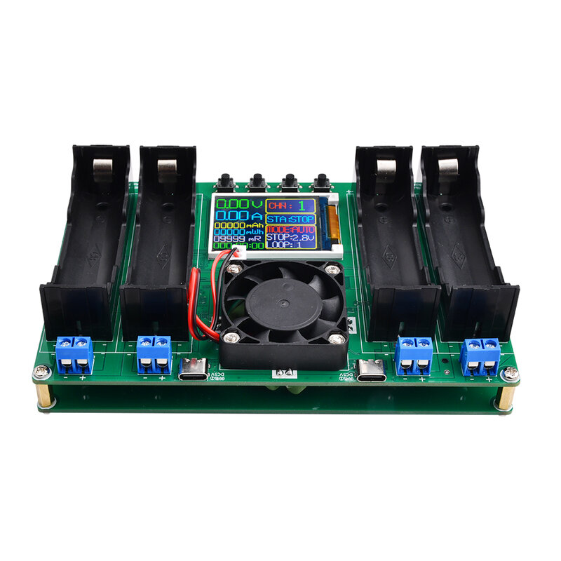 Penguji kapasitas baterai Lithium 18650 modul detektor daya baterai Digital MWh MAh penguji resistensi Internal otomatis