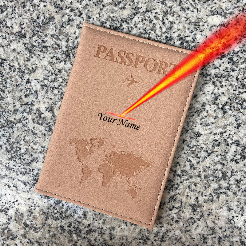 Custom Name on Passport Holder Travel Wallet Pu Cover for Passport Passeport Personnalisé (confirm name first then make order) )