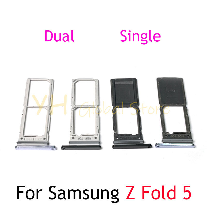 Voor Samsung Galaxy Z Fold 5 Fold5 Sim Card Board Micro Sd Kaartlezer Adapters Reparatie Onderdelen