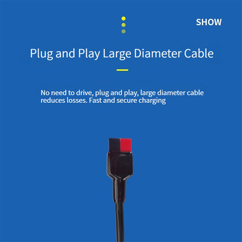 Cable de carga de PVC para Cable de alimentación, accesorio de línea de carga resistente a altas temperaturas, 1 piezas 14AWG DC8 mm
