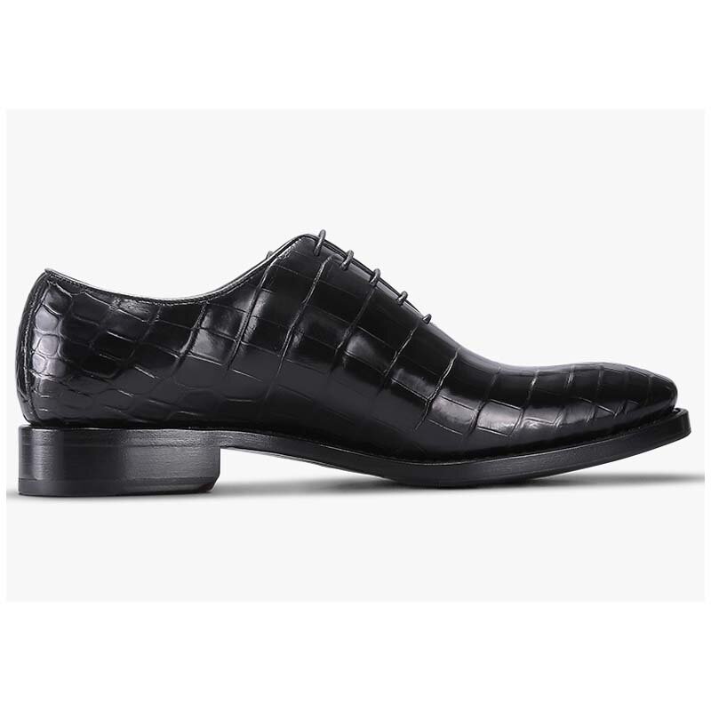 KEXIMA-zapatos de cocodrilo para hombre, calzado formal, fabricación de proceso manual