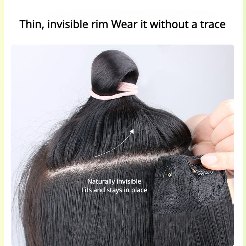 As extensões onduladas do cabelo para mulheres, 50cm, 20 ", 50cm, onduladas, uma parte, cinco grampos, uso diário do partido, macias, adicionam o volume